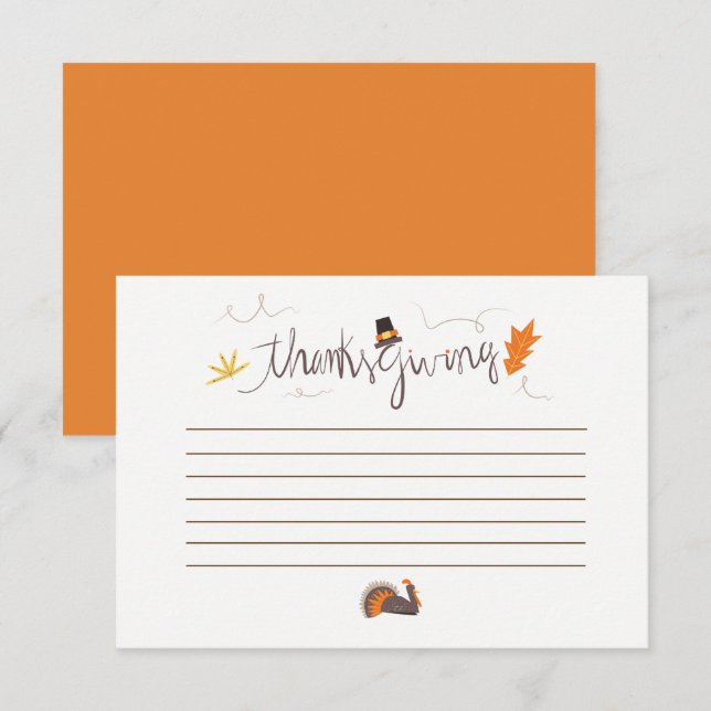 Invitation Thanksgiving, qu'est-ce que vous êtes reconnaissan (Devant / Derrière)