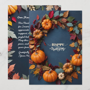Invitation Thanksgiving Wreath - Automne Harvest CelInvitatio