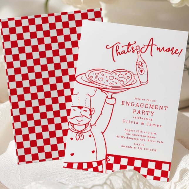 Invitation That’s Amore Pizza Engagement Party Invite (Créateur téléchargé)