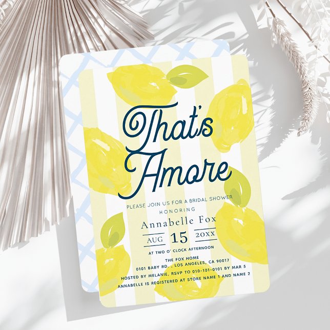 Invitation That's Amore Hand-Painted Lemon Bridal Shower (Créateur téléchargé)