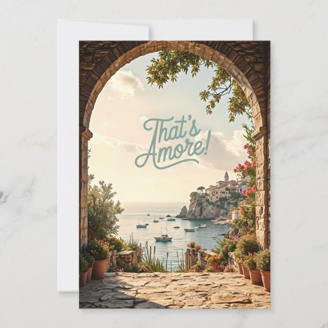 Invitation That's Amore Italian Coast Bridal Shower (Devant)