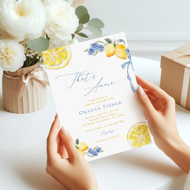 Invitation That's Amore Lemons Bow Main Squeeze Bridal Shower (Créateur téléchargé)