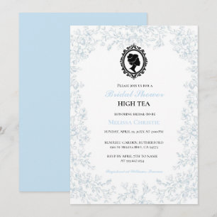 Invitation thé à la garden-party, beaux pastels doux