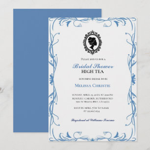 Invitation thé à la garden-party, beaux pastels doux