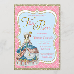 Invitation Thé à la Marie Antoinette