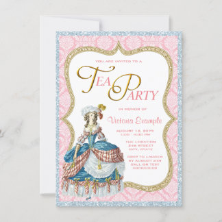 Invitation Thé à la Marie Antoinette