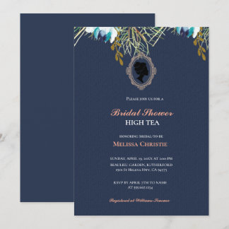 Invitation thè à la menthe jardin fête,beaux pastel doux 