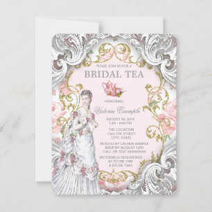 Invitation Thé à l'anglaise victorien vintage