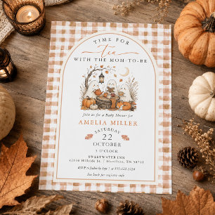 Invitation Thé avec la future maman Halloween Ghost Baby Show