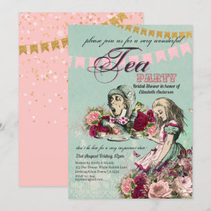 Invitation Thé dansant vintage Alice aux Folies Théâtrales po