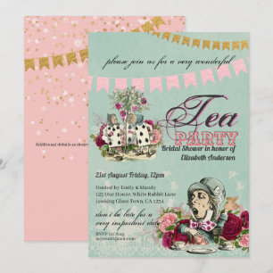 Invitation Thé dansant vintage Alice aux Folies Théâtrales po