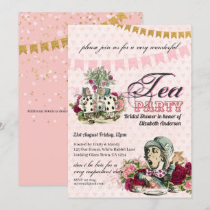 Invitation Thé dansant vintage Alice aux Folies Théâtrales Sh