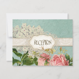Invitation Thé de dentelle Vintage moderne teint Hydrangea en