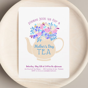 Invitation Thé de la fête des mères