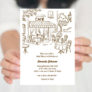 Invitation Thé de l'après-midi Café Parisien Français Récepti