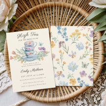 Thé de mariage pour la mariée Shower Floral Champê