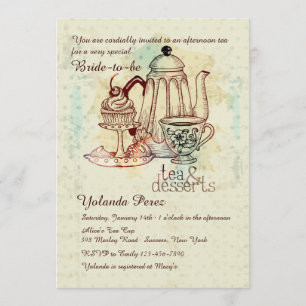 Invitation thé et dessert