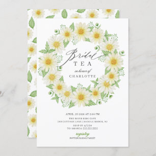 Invitation Thé Fleur Fête des mariées Fraîche Fraîche