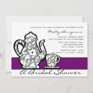 Invitation Thé nuptial avec couleur changeable