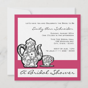 Invitation Thé nuptial avec couleur changeable