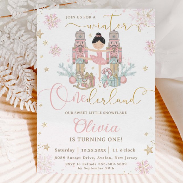 Invitation The Nutcracker Winter Onederland 1st Birthday  (Créateur téléchargé)