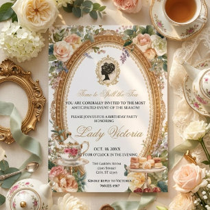 Invitation Thé Party Baby Shower Il est temps de dévoiler l