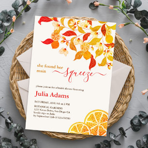 Invitation Thé Party de Mariage Citron Automne