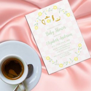 Invitation Thé Party Fleurie Baby Shower