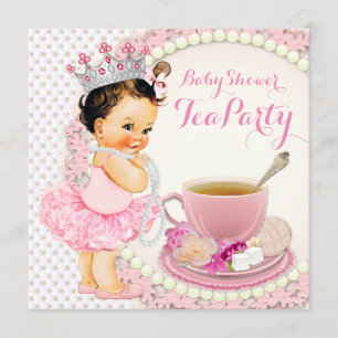Invitation Thé pour Baby Shower Fille