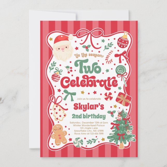 Invitation The Season Two Celebrate Christmas 2nd Birthday (Devant)