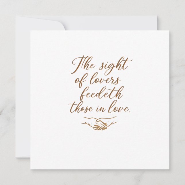 Invitation The Sight of Lovers  (Devant)