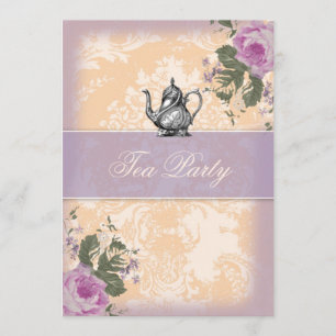 Invitation Thé vintage de Fête de la mariée de