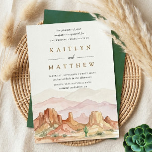 Invitation The Watercolor Desert Range Wedding Suite -