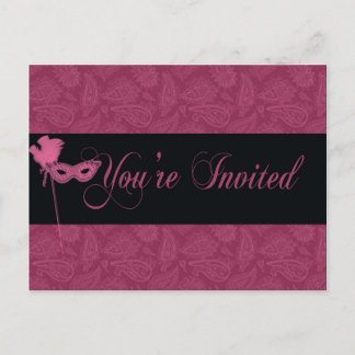 Invitation théâtrale Masquerade