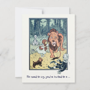 Invitation Thème Années Folles du Magicien d'Oz, Fête d'anniv
