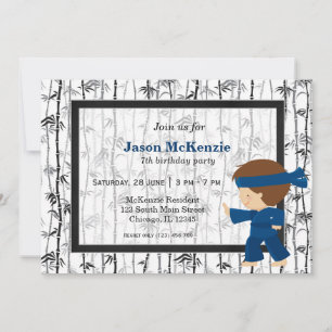 Invitation Thème anniversaire de Ninja