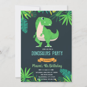 Invitation thème anniversaire T rex