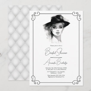 Invitation Thème Argent Ancien : Réception de Mariage en Noir