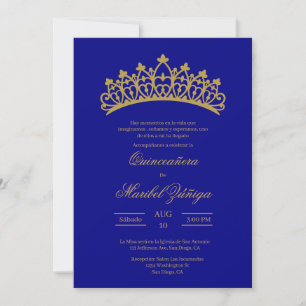 Invitation Thème bleu Quinceanera
