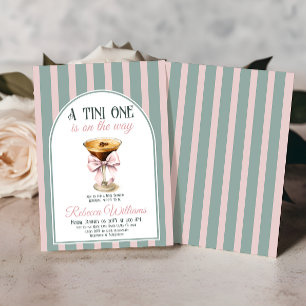 Invitation Thème Café Espresso Martini Baby shower Bow rose