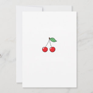 Invitation Thème cerise, design cerise
