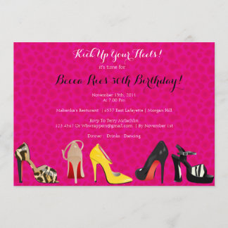 Invitation THÈME CHAUSSURE - Anniversaire ou toute
