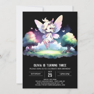 Invitation Thème Cute Fairy Anniversaire