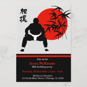 Invitation Thème d'anniversaire de Sumo