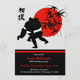 Invitation Thème d'anniversaire de Sumo