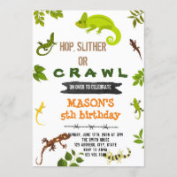 Thème d'anniversaire reptile lézard
