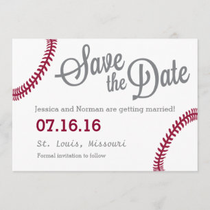 Invitation Thème de baseball Enregistrer la date