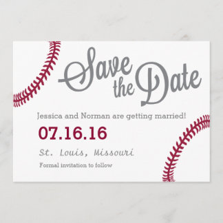 Invitation Thème de baseball Enregistrer la date