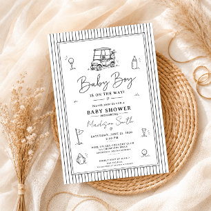 Invitation Thème de club de golf pour Baby Shower garçon édit