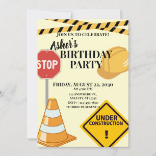 Invitation Thème de construction